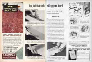 Better Homes & Gardens June 1950 Magazine Article: How to finish walls with gypsum board