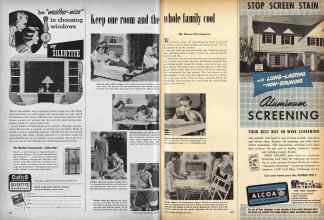 Better Homes & Gardens June 1950 Magazine Article: Keep one room and the whole family cool