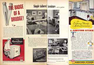 Better Homes & Gardens June 1950 Magazine Article: Simple tailored furniture--at a price