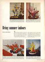 Better Homes & Gardens July 1950 Magazine Article: Bring summer indoors