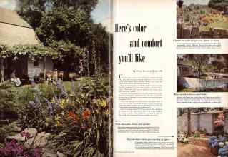 Better Homes & Gardens July 1950 Magazine Article: Here's color and comfort you'll like