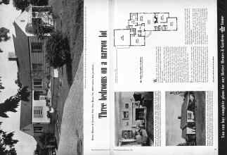 Better Homes & Gardens July 1950 Magazine Article: Three bedrooms on a narrow lot