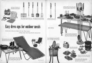 Better Homes & Gardens July 1950 Magazine Article: Easy dress-ups for outdoor meals