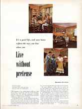 Better Homes & Gardens September 1950 Magazine Article: Live without pretense