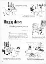 Better Homes & Gardens September 1950 Magazine Article: Hanging shelves