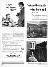 Better Homes & Gardens September 1950 Magazine Article: Playing outdoors is safe--in a fenced yard