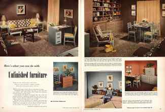 Better Homes & Gardens September 1950 Magazine Article: Unfinished furniture