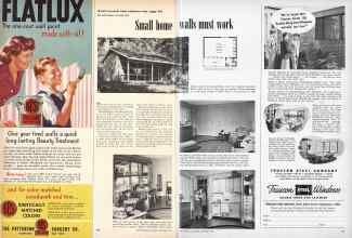 Better Homes & Gardens September 1950 Magazine Article: Small home walls must work