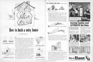 Better Homes & Gardens September 1950 Magazine Article: How to hush a noisy house
