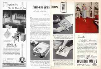 Better Homes & Gardens September 1950 Magazine Article: Penny-wise picture frames and how to make them