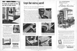 Better Homes & Gardens September 1950 Magazine Article: Carpet that stairway yourself