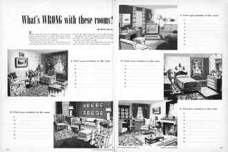Better Homes & Gardens September 1950 Magazine Article: What's WRONG with these rooms?