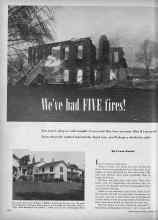 Better Homes & Gardens October 1950 Magazine Article: We've had FIVE fires!