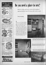Better Homes & Gardens October 1950 Magazine Article: Do you need a place to sew?