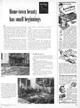 Better Homes & Gardens October 1950 Magazine Article: Home-town beauty has small beginnings
