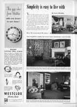 Better Homes & Gardens October 1950 Magazine Article: Simplicity is easy to live with
