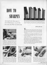 Better Homes & Gardens October 1950 Magazine Article: HOW TO SHARPEN