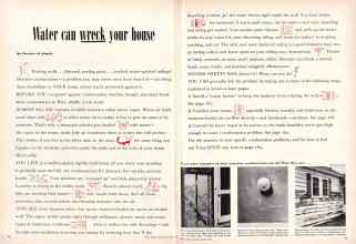 Better Homes & Gardens October 1950 Magazine Article: Water can wreck your house