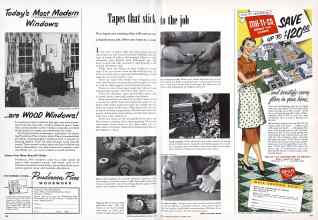 Better Homes & Gardens October 1950 Magazine Article: Tapes that stick to the job