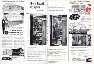 Better Homes & Gardens October 1950 Magazine Article: ABCs of bookshelf arrangement