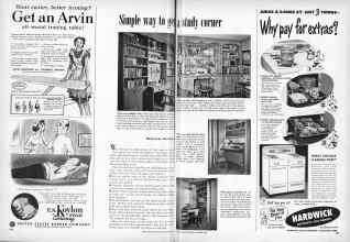Better Homes & Gardens October 1950 Magazine Article: Simple way to get a study corner