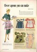 Better Homes & Gardens November 1950 Magazine Article: Clever aprons you can make