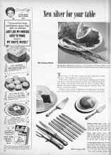 Better Homes & Gardens November 1950 Magazine Article: New silver for your table