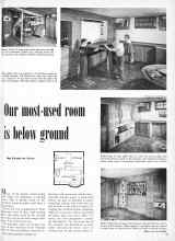 Better Homes & Gardens November 1950 Magazine Article: Our most-used room is below ground
