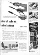 Better Homes & Gardens November 1950 Magazine Article: Solder will make you a handier handyman