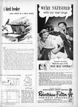 Better Homes & Gardens November 1950 Magazine Article: A bird feeder