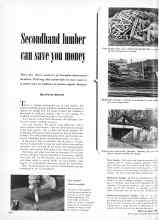 Better Homes & Gardens November 1950 Magazine Article: Secondhand lumber can save you money