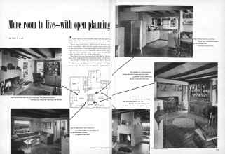 Better Homes & Gardens November 1950 Magazine Article: More room to live--with open planning