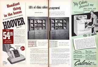 Better Homes & Gardens November 1950 Magazine Article: ABCs of china cabinet arrangement