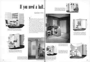 Better Homes & Gardens November 1950 Magazine Article: If you need a hall...