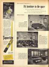 Better Homes & Gardens December 1950 Magazine Article: Fit furniture to the space