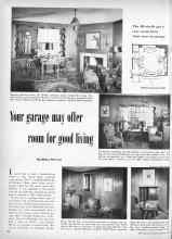Better Homes & Gardens December 1950 Magazine Article: Your garage may offer room for good living