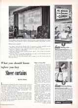 Better Homes & Gardens December 1950 Magazine Article: Sheer curtains