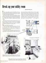 Better Homes & Gardens December 1950 Magazine Article: Break up your utility room