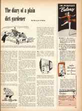 Better Homes & Gardens December 1950 Magazine Article: The diary of a plain dirt gardener
