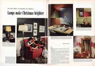 Better Homes & Gardens December 1950 Magazine Article: Lamps make Christmas brighter0