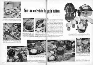 Better Homes & Gardens December 1950 Magazine Article: Yon can entertain by push button