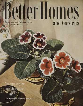 Better Homes & Gardens January 1951 Magazine Cover