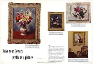 Better Homes & Gardens January 1951 Magazine Article: Make your flowers pretty as a picture