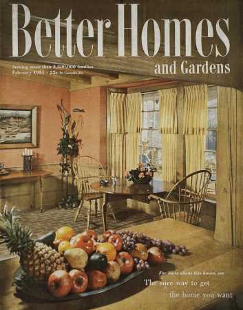 Better Homes & Gardens February 1951 Magazine Cover