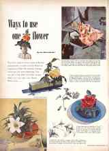Better Homes & Gardens February 1951 Magazine Article: Ways to use one flower