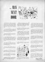 Better Homes & Gardens February 1951 Magazine Article: The MAN NEXT DOOR