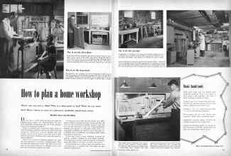 Better Homes & Gardens February 1951 Magazine Article: How to plan a home workshop