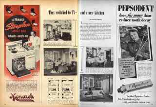 Better Homes & Gardens February 1951 Magazine Article: They switched to TV and a new kitchen