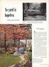 Better Homes & Gardens March 1951 Magazine Article: No yard is hopeless--with a plan of action