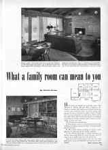 Better Homes & Gardens March 1951 Magazine Article: What a family room can mean to you